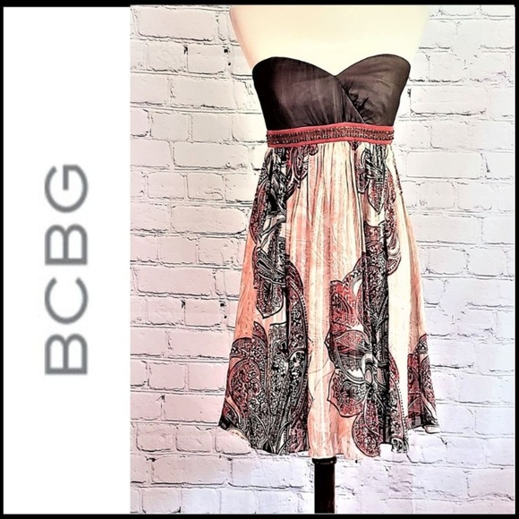 BCBG Dresses & Skirts - NWT BCBG Strapless Sequined Waist Cocktail Dress